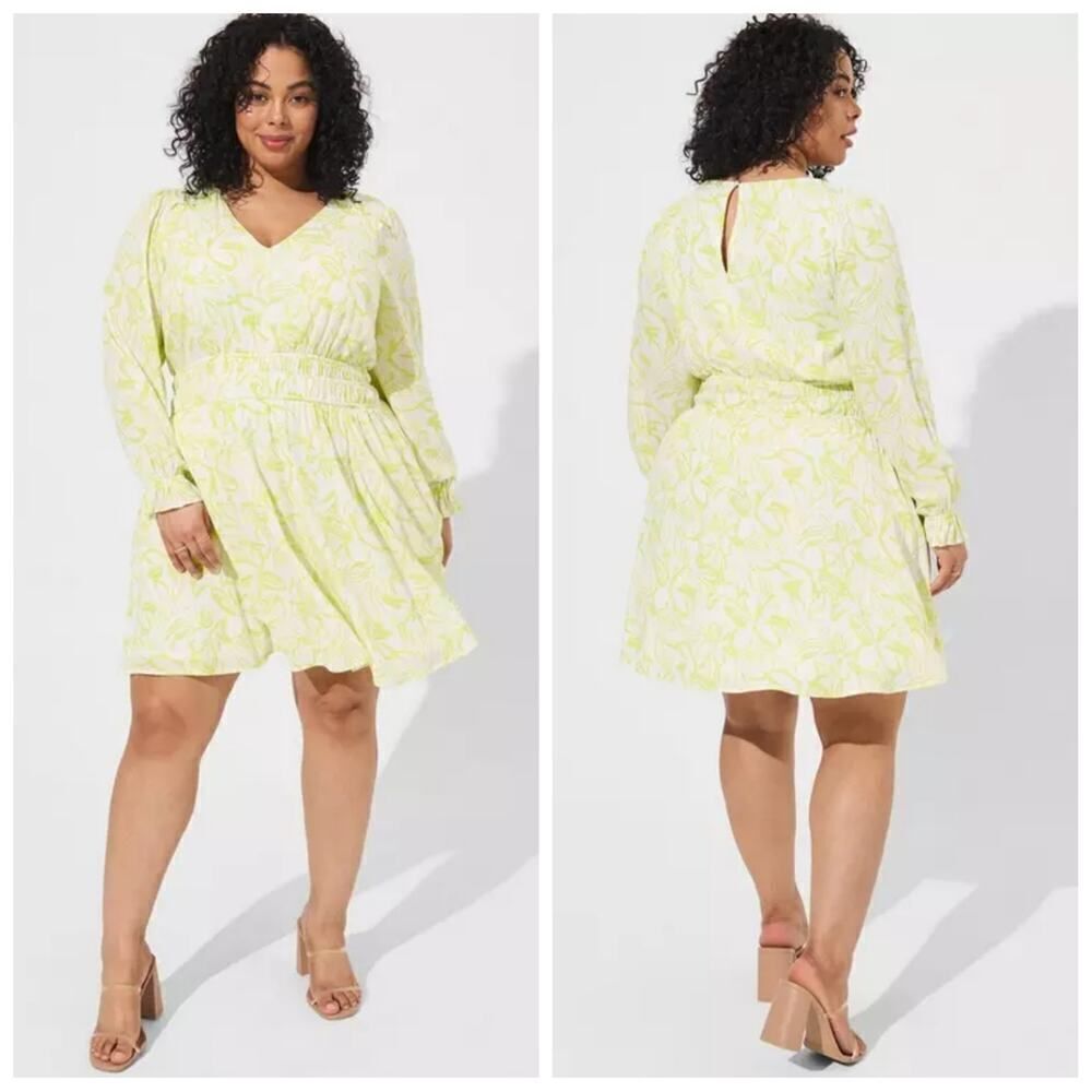 Torrid Mini Wash Gauze Wide Waist Skater Dress sz 4
